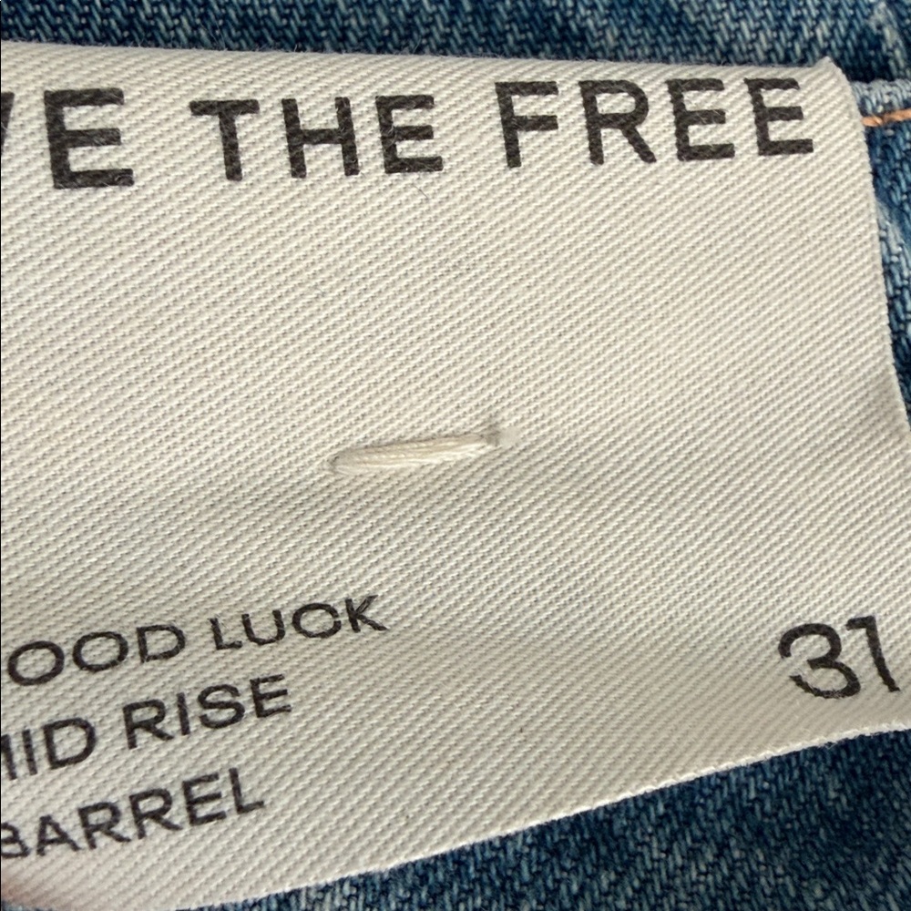 We the free good luck mid rise  barrel jeans 32 - Picture 5 of 7